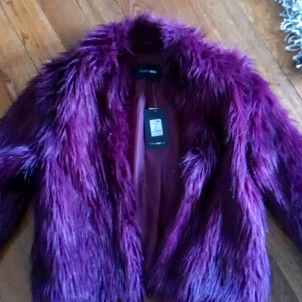 Gorgeous Purple Faux Fur Jacket
